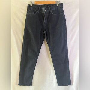 Banana Republic Men's Dark Blue Jeans Cropped Tapered Fit